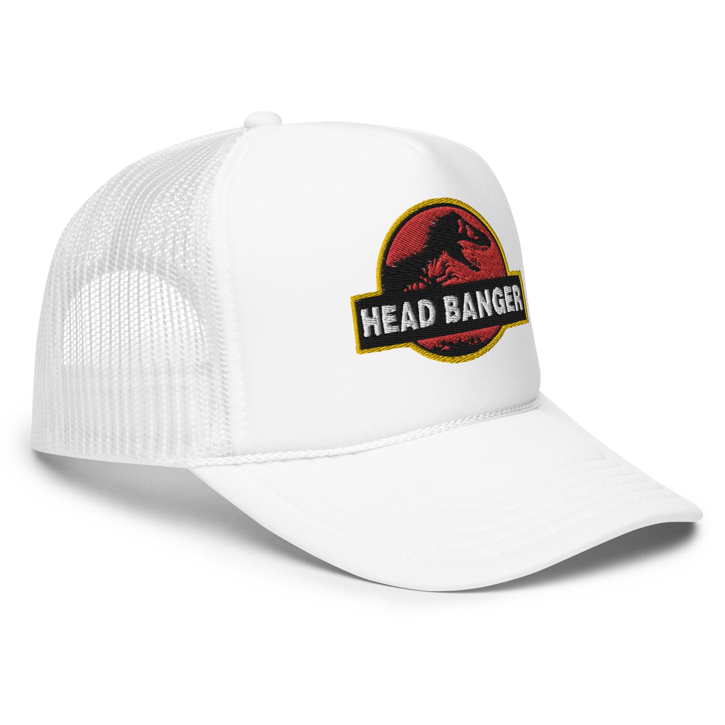 Jurassic Dino Head Banger Embroidered Foam Trucker Hat
