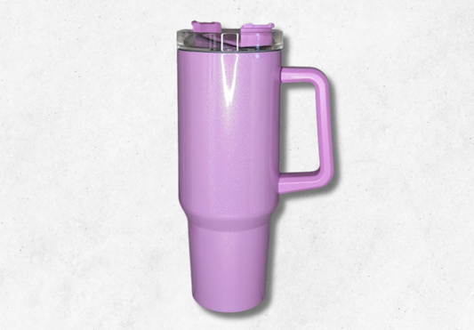 40oz Purple Shimmer Tumbler With Handle