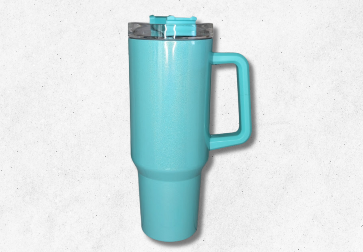 40oz Turquoise Shimmer Tumbler With Handle