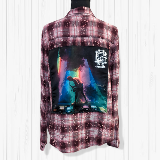 W/LG EDM Inspired Upcycled Bleached Flannel