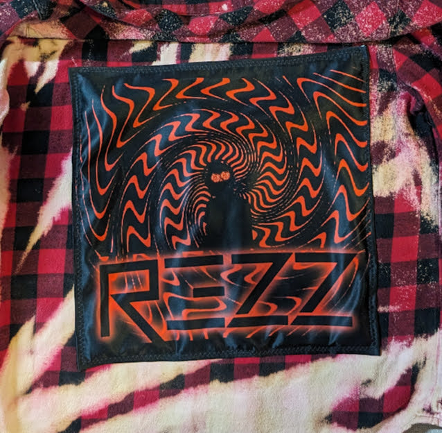 W/SM EDM Inspired Upcycled Bleached Flannel