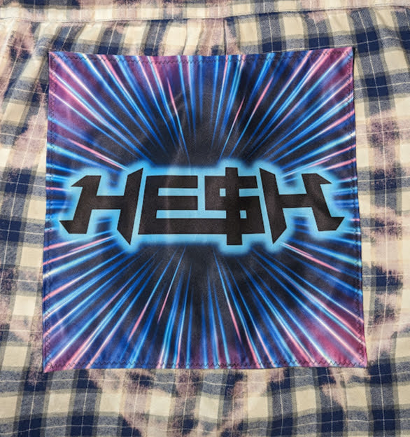 M/Med EDM Inspired Upcycled Bleached Flannel