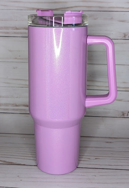 40oz Purple Shimmer Tumbler With Handle