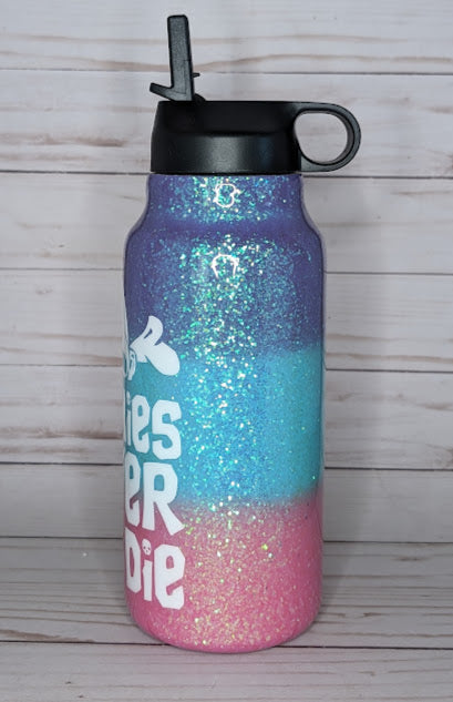 Goonies Never Say Glitter Tumbler