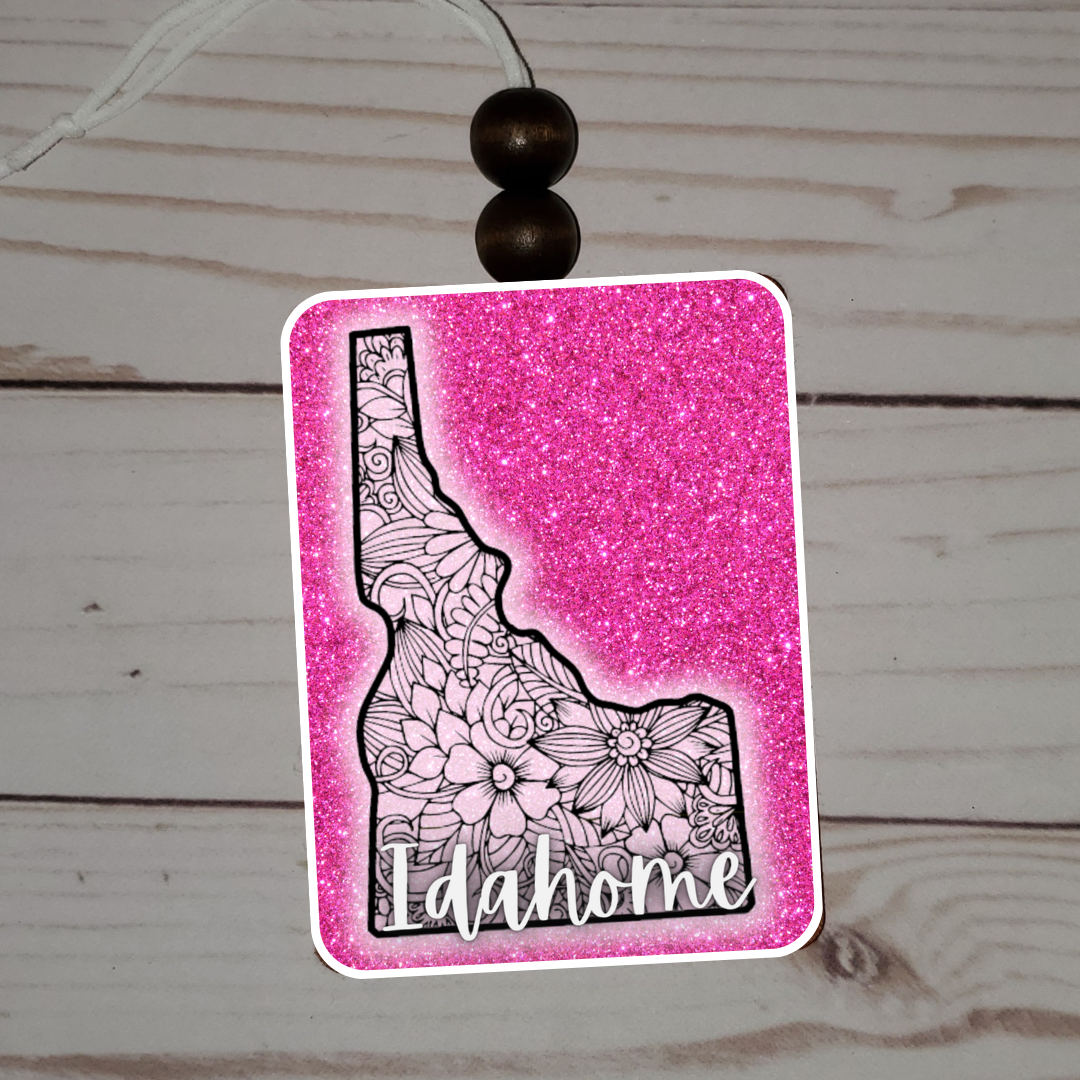 Idahome Idaho Pink Floral Car Freshie