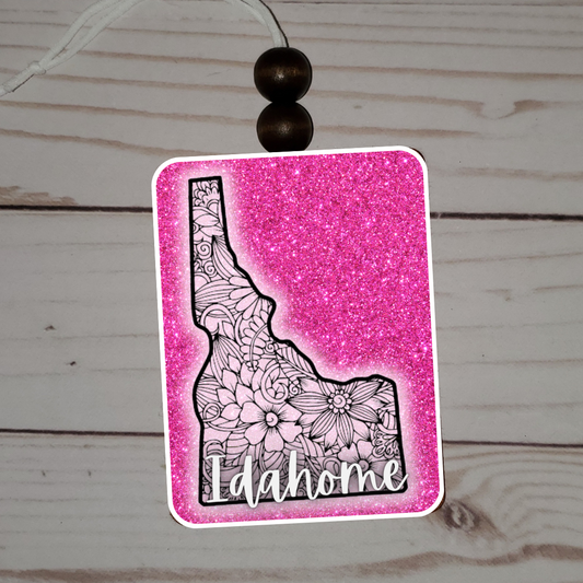 Idahome Idaho Pink Floral Car Freshie