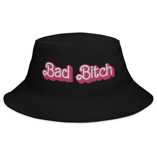 Dolly Font Bad Bitch Unisex Embroidered Bucket Hat