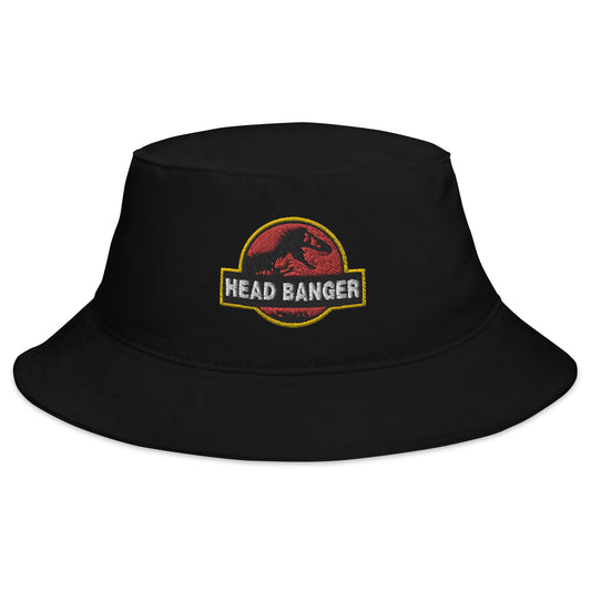 Jurassic Dino Head Banger Embroidered Bucket Hat