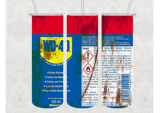 Distressed WD40 Can Insulated Stainless Steel Tumbler