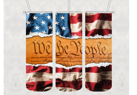 We The People American Flag Insulated Stainless Steel Tumbler