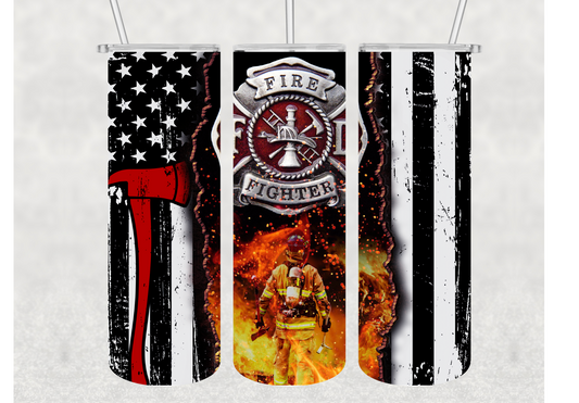 Fire Fighter Insulated Stainless Steel Tumbler