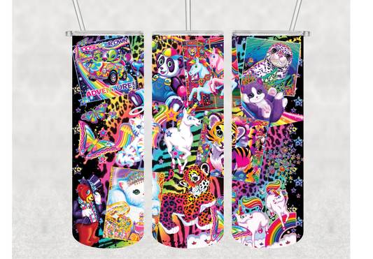 90's Kid Neon Collage Insulated Stainless Steel Tumbler