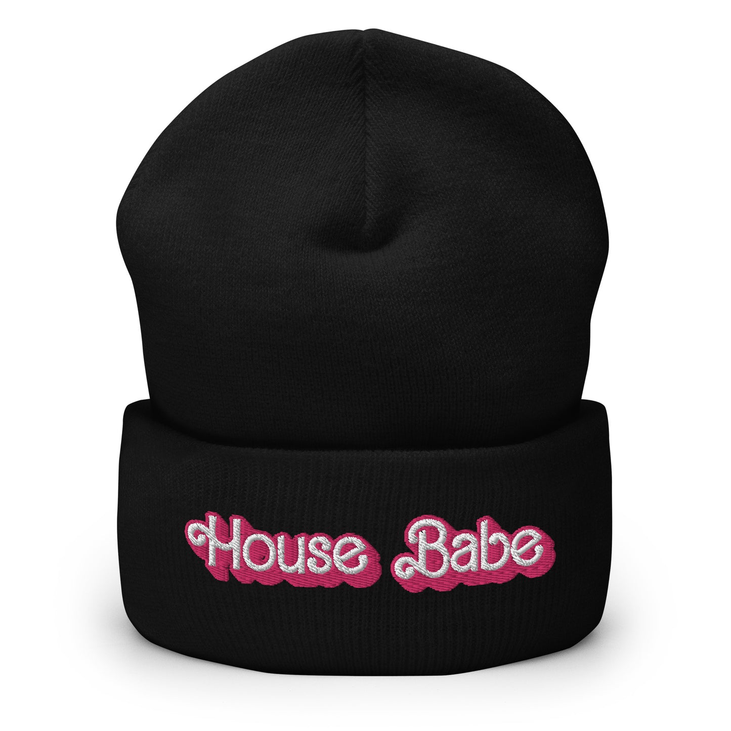 Dolly Font House Babe Unisex Embroidered Cuffed Beanie