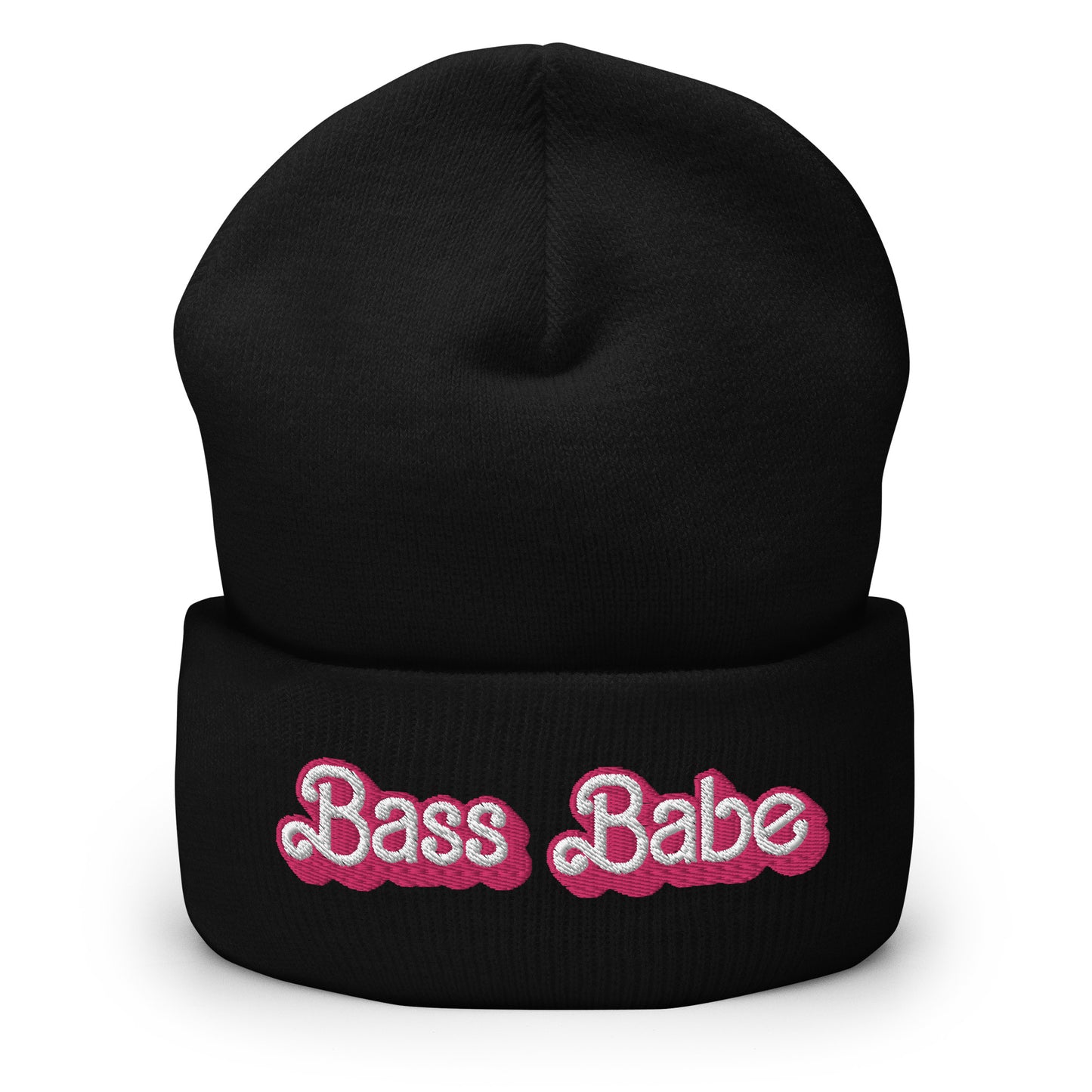 Dolly Font Bass Babe Unisex Embroidered Cuffed Beanie