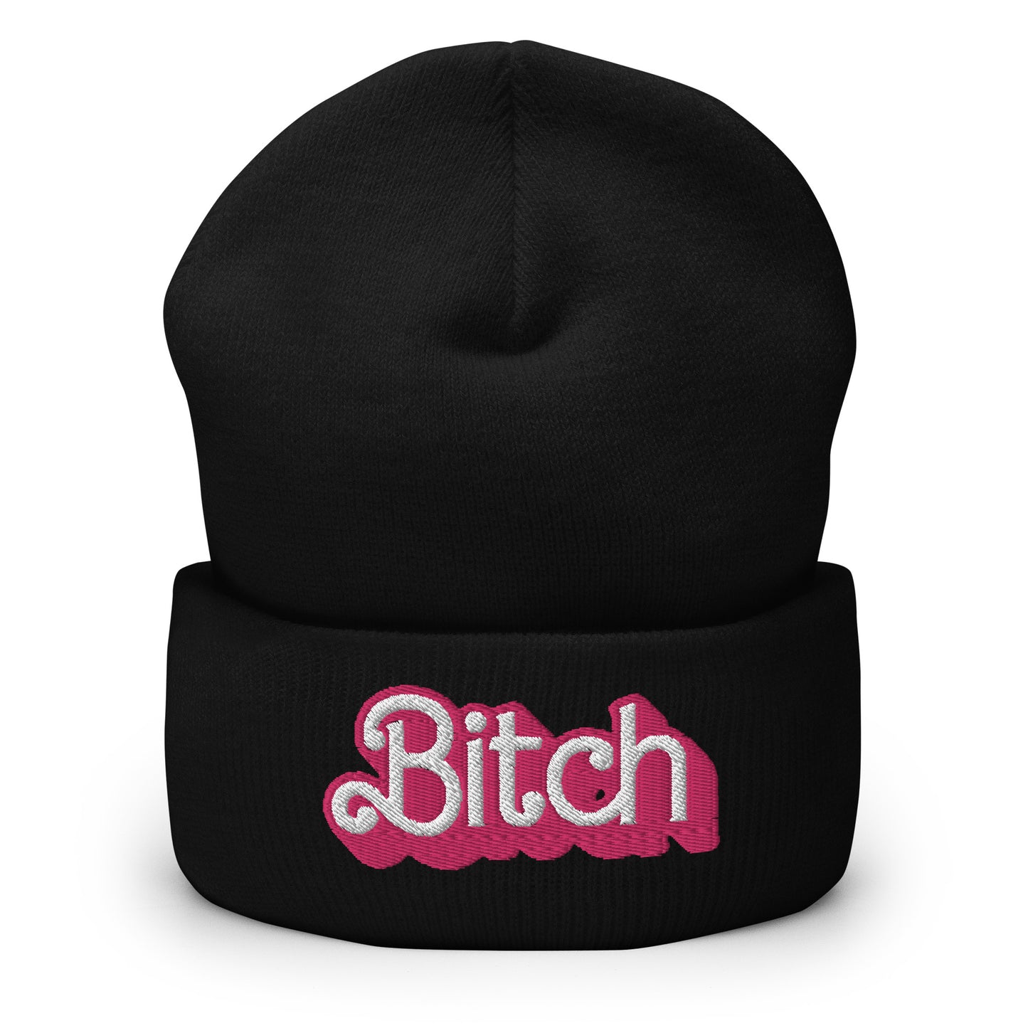 Dolly Font Bitch Unisex Embroidered Cuffed Beanie