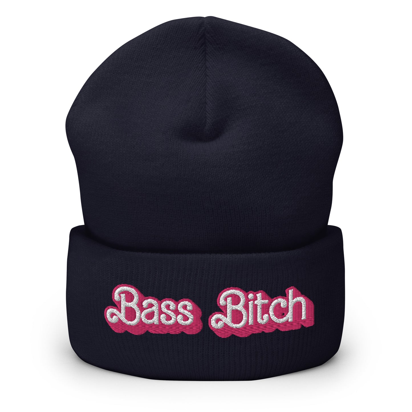 Dolly Font Bass Bitch Unisex Embroidered Cuffed Beanie
