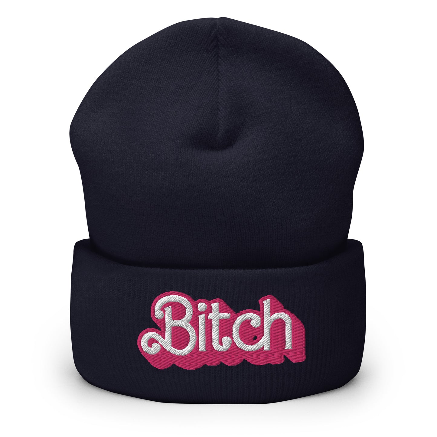 Dolly Font Bitch Unisex Embroidered Cuffed Beanie
