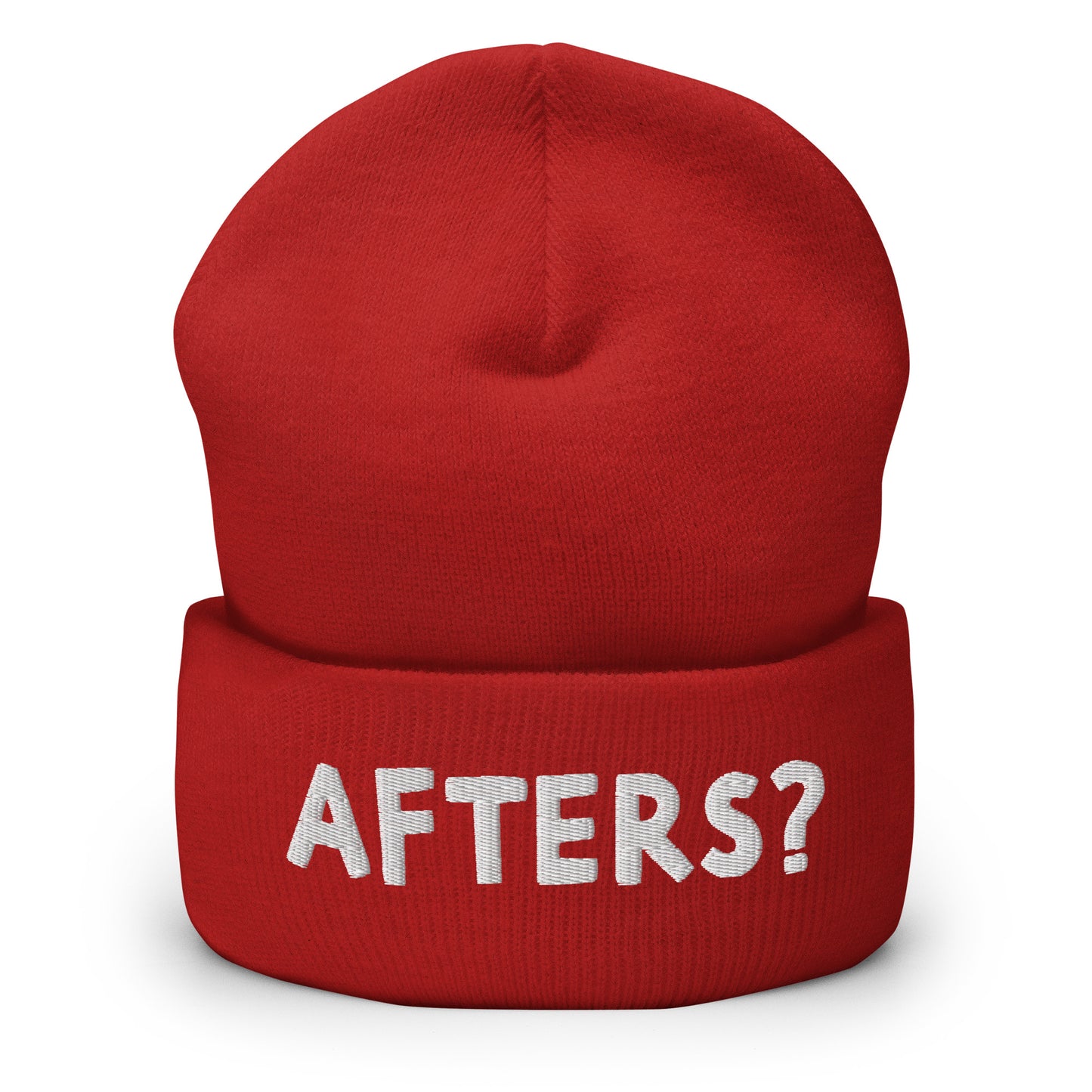 Afters? Unisex Embroidered Cuffed Beanie