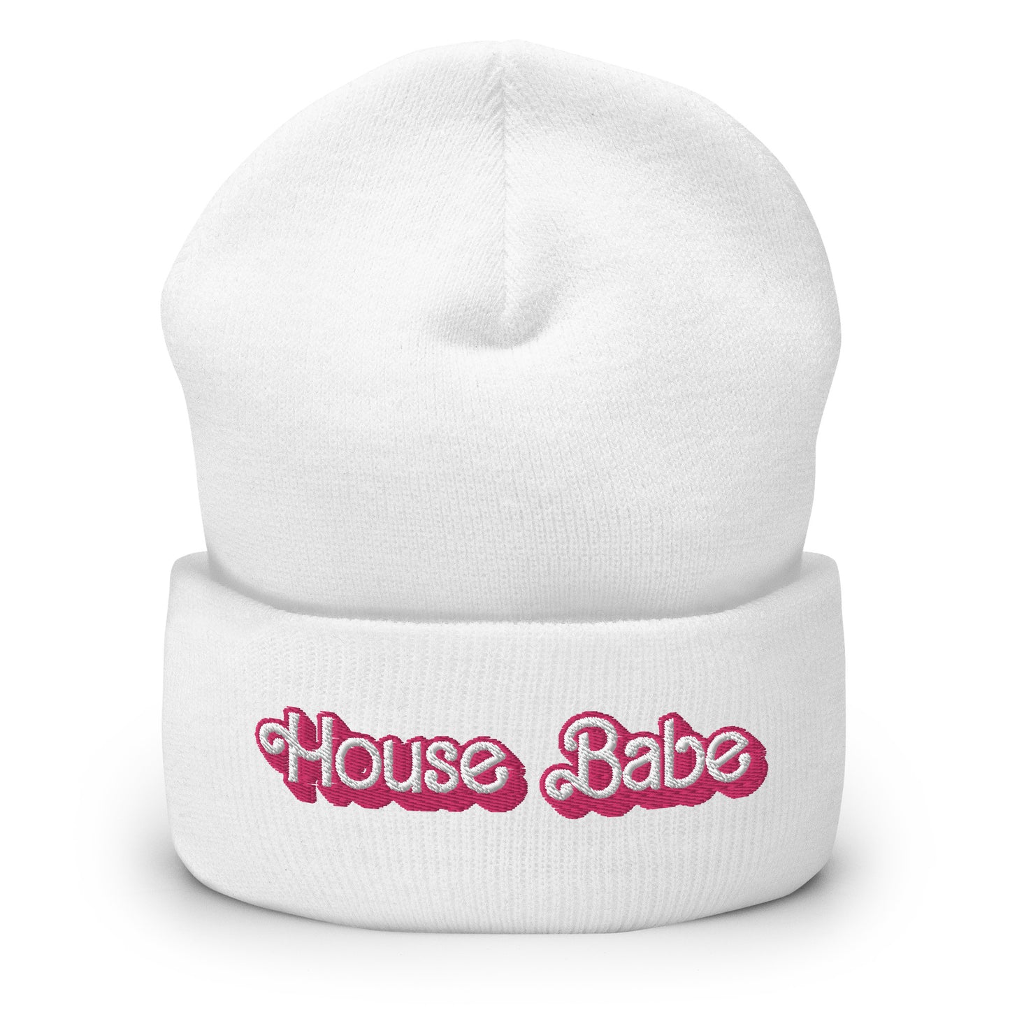 Dolly Font House Babe Unisex Embroidered Cuffed Beanie