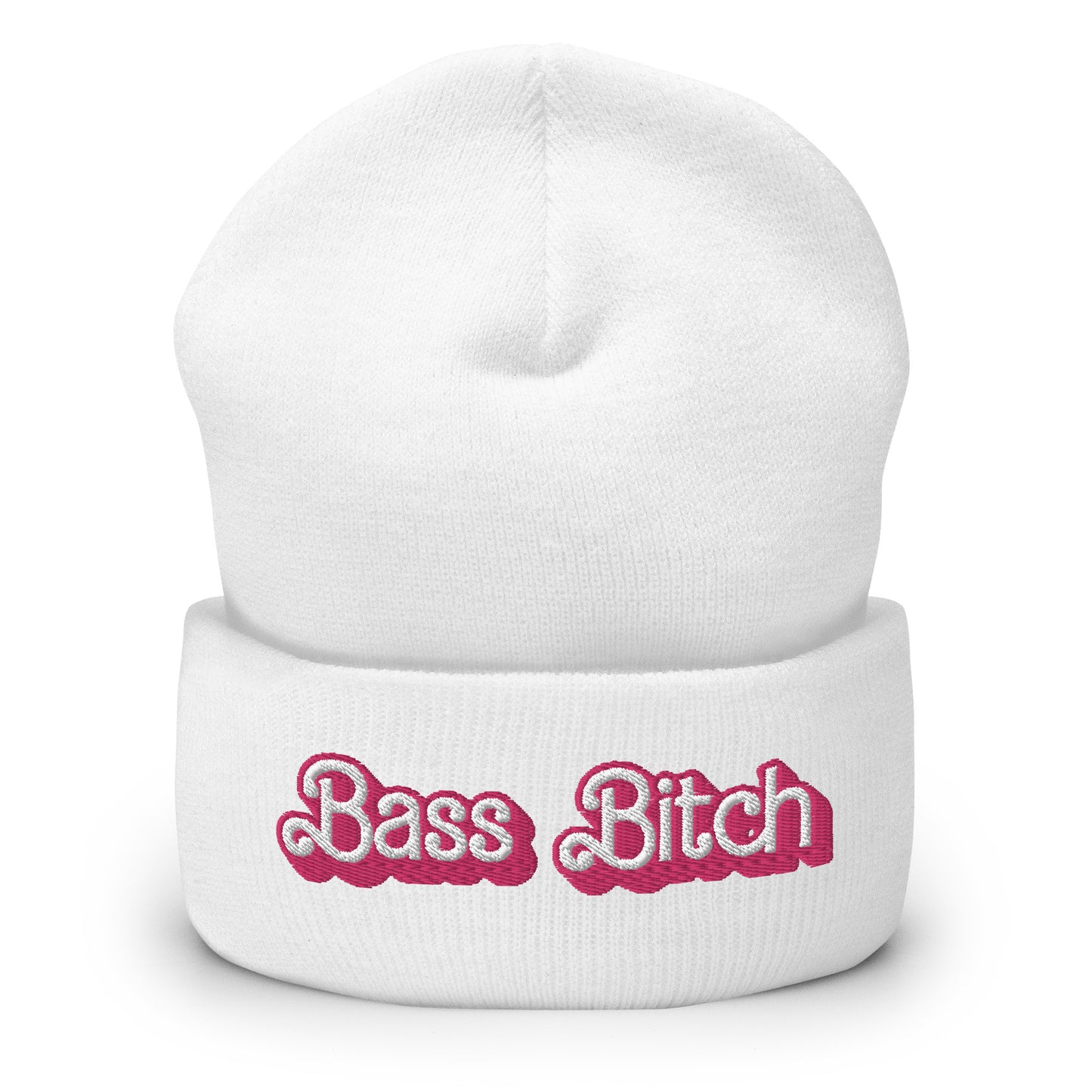 Dolly Font Bass Bitch Unisex Embroidered Cuffed Beanie