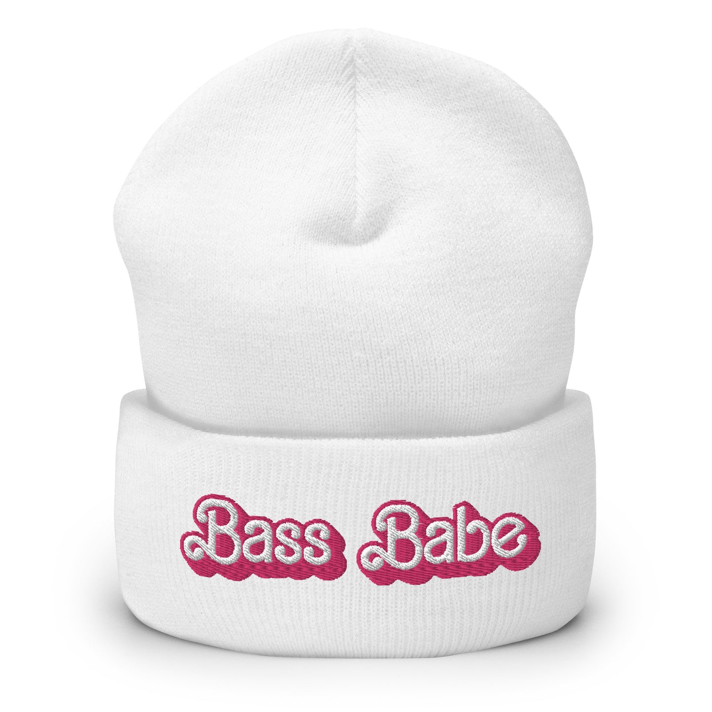 Dolly Font Bass Babe Unisex Embroidered Cuffed Beanie
