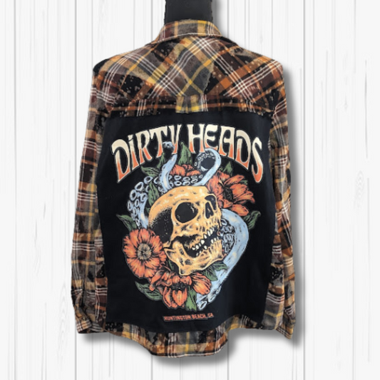 W/0XL - Dirty Heads Upcycled Bleached Flannel