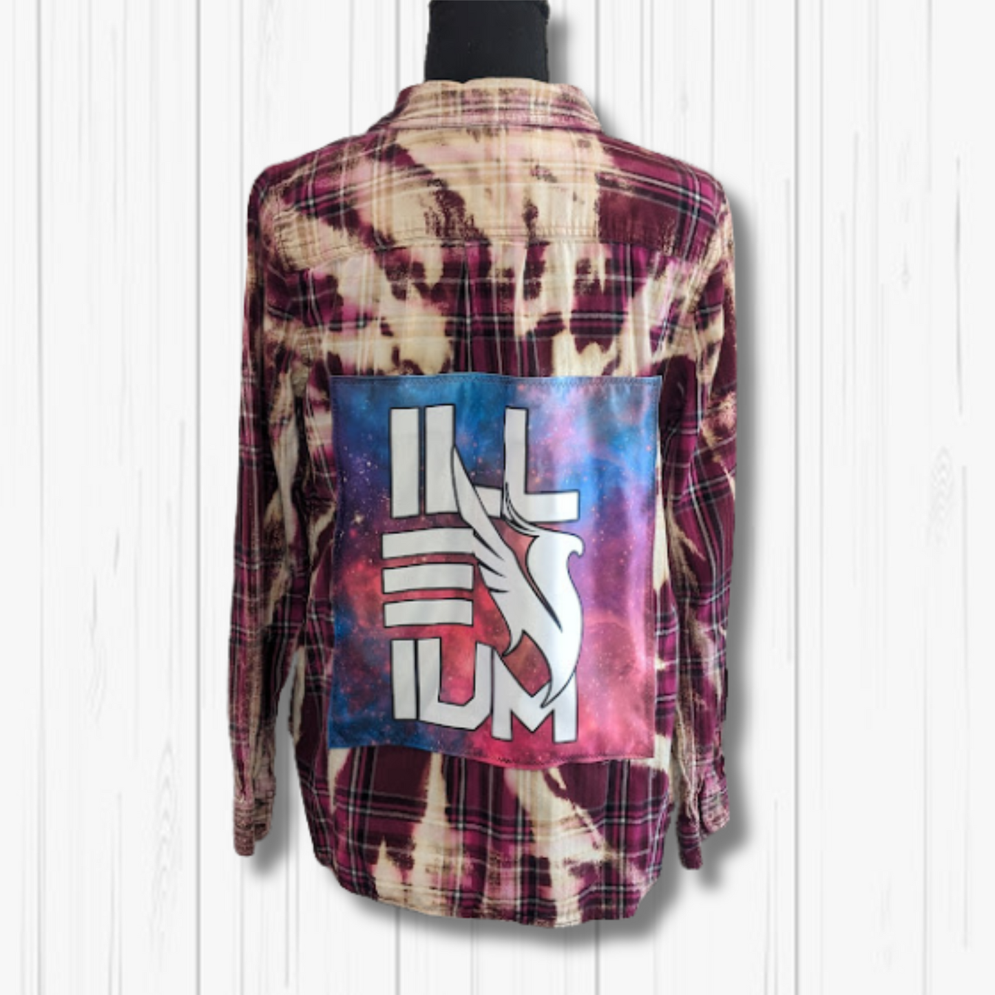 W/L - EDM Pink Galaxy Upcycled Flannel