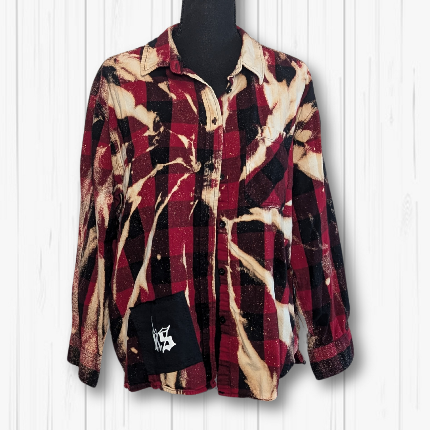 W/XL- Kyle Smith Seven Sins Upcycled Bleached Flannel