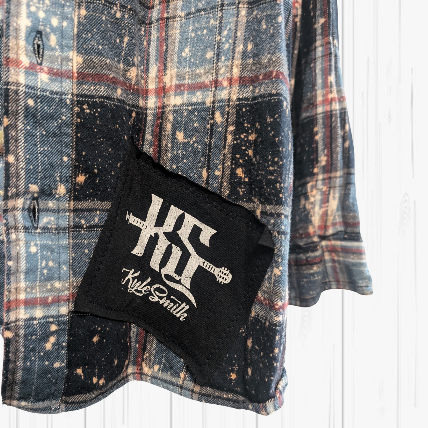 M/2XLT - Kyle Smith Nobody Speaks Upcycled Bleached Flannel