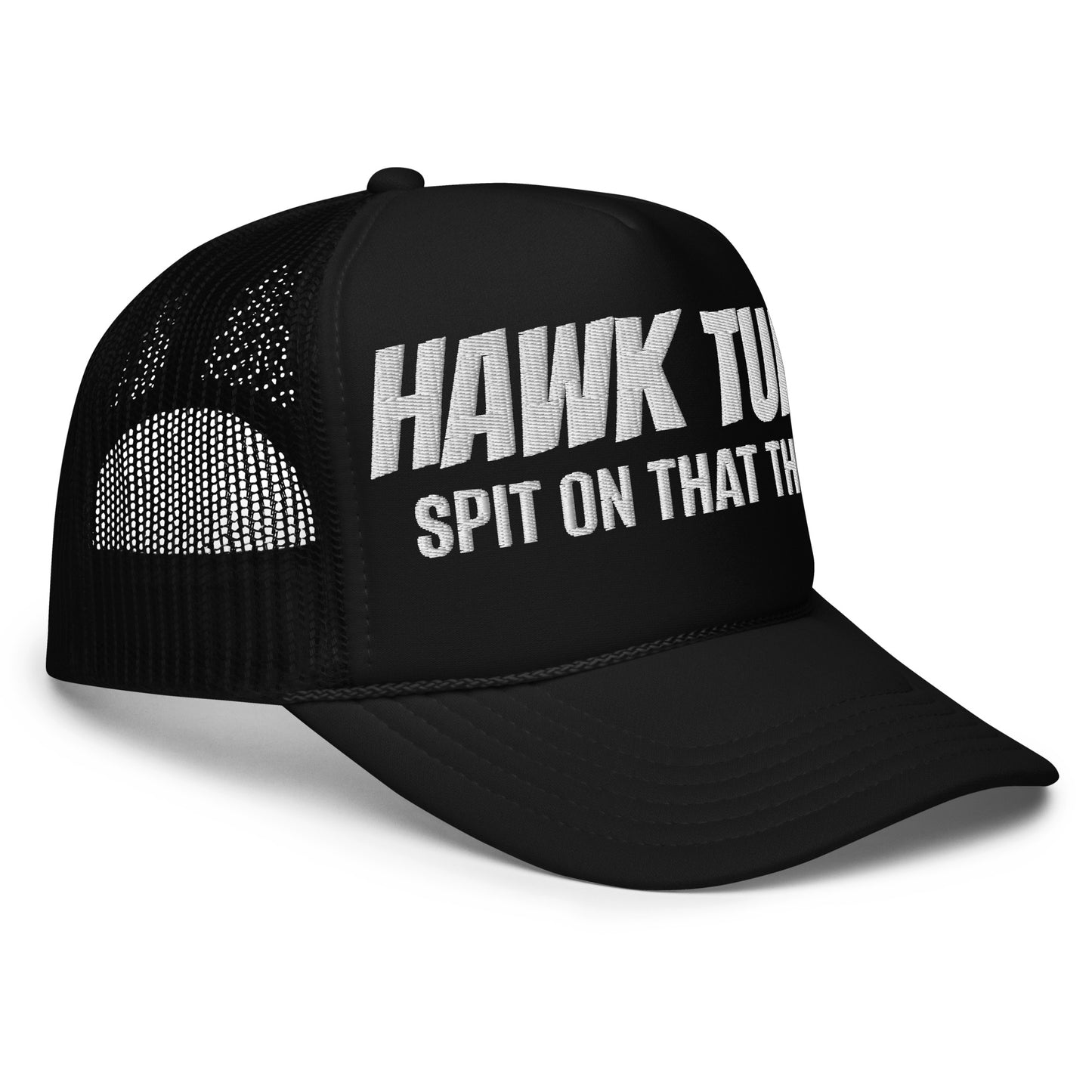 Hawk Tuah Solid Color Unisex Embroidered Foam Trucker Hat