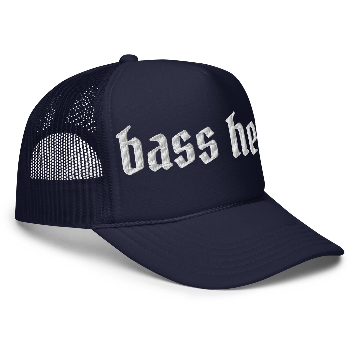 Bass Head Embroidered Unisex Foam trucker hat