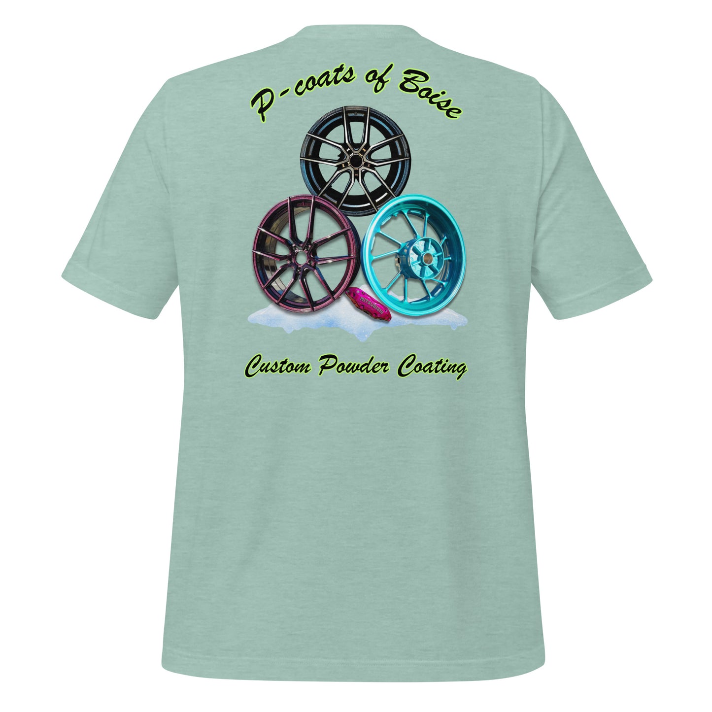 P-Coats of Boise 3 Wheel Design Unisex t-shirt