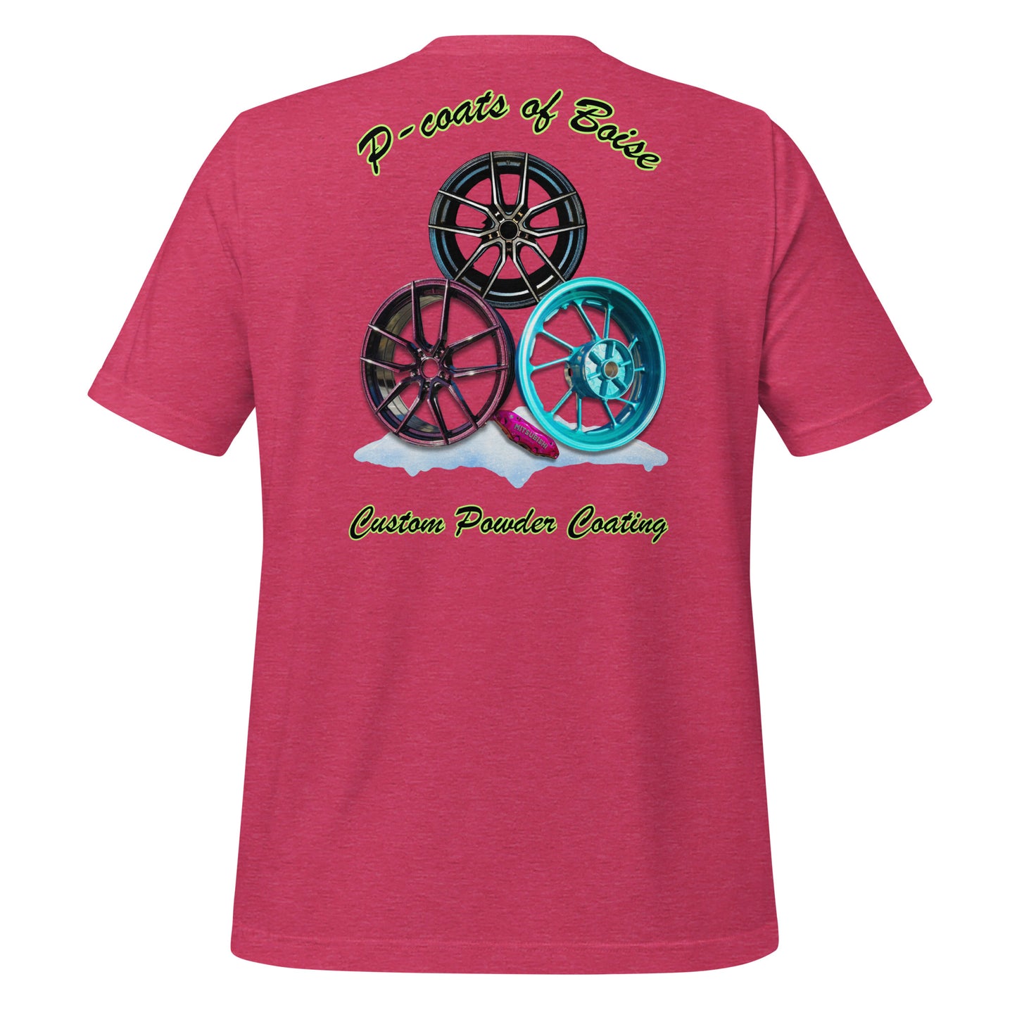 P-Coats of Boise 3 Wheel Design Unisex t-shirt