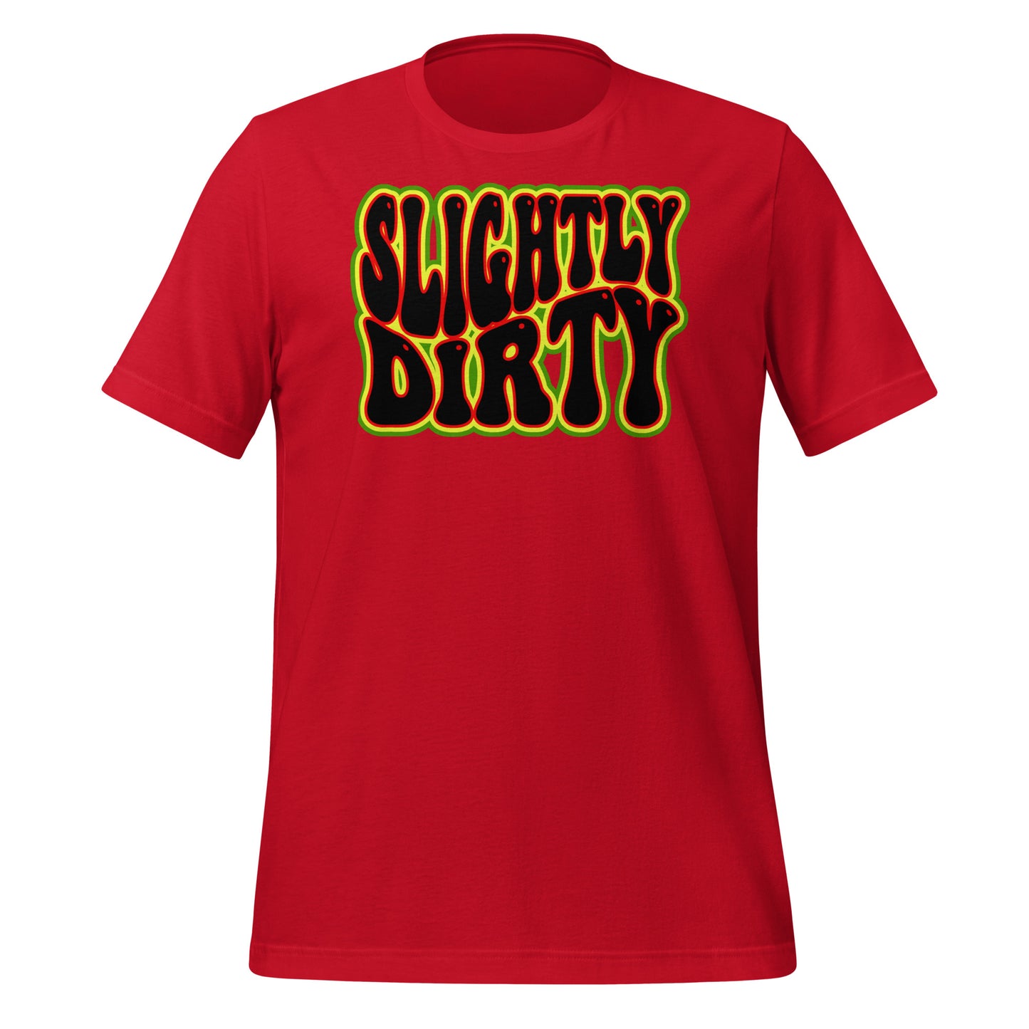 Slightly Dirty Rasta Outlined Black Design Unisex t-shirt