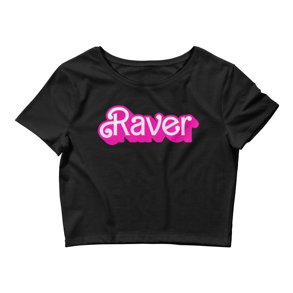 Raver Dolly Font Women’s Crop Tee