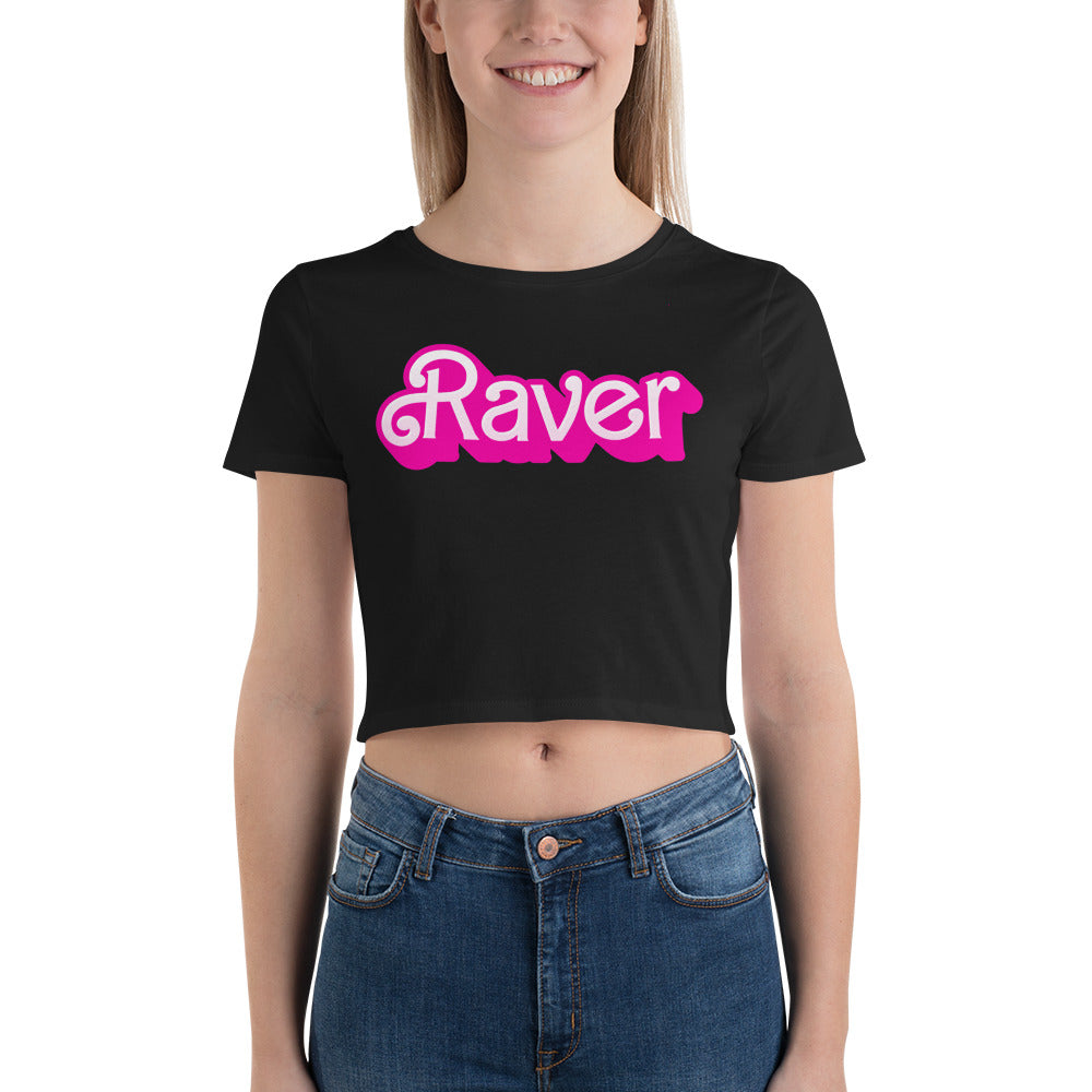 Raver Dolly Font Women’s Crop Tee