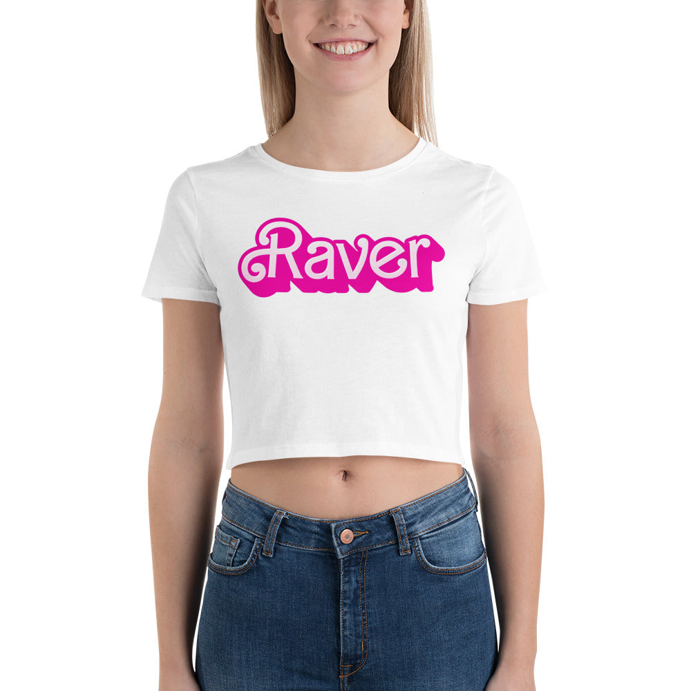 Raver Dolly Font Women’s Crop Tee