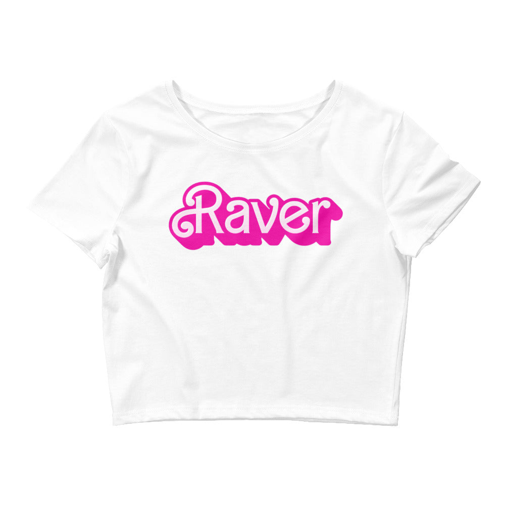 Raver Dolly Font Women’s Crop Tee