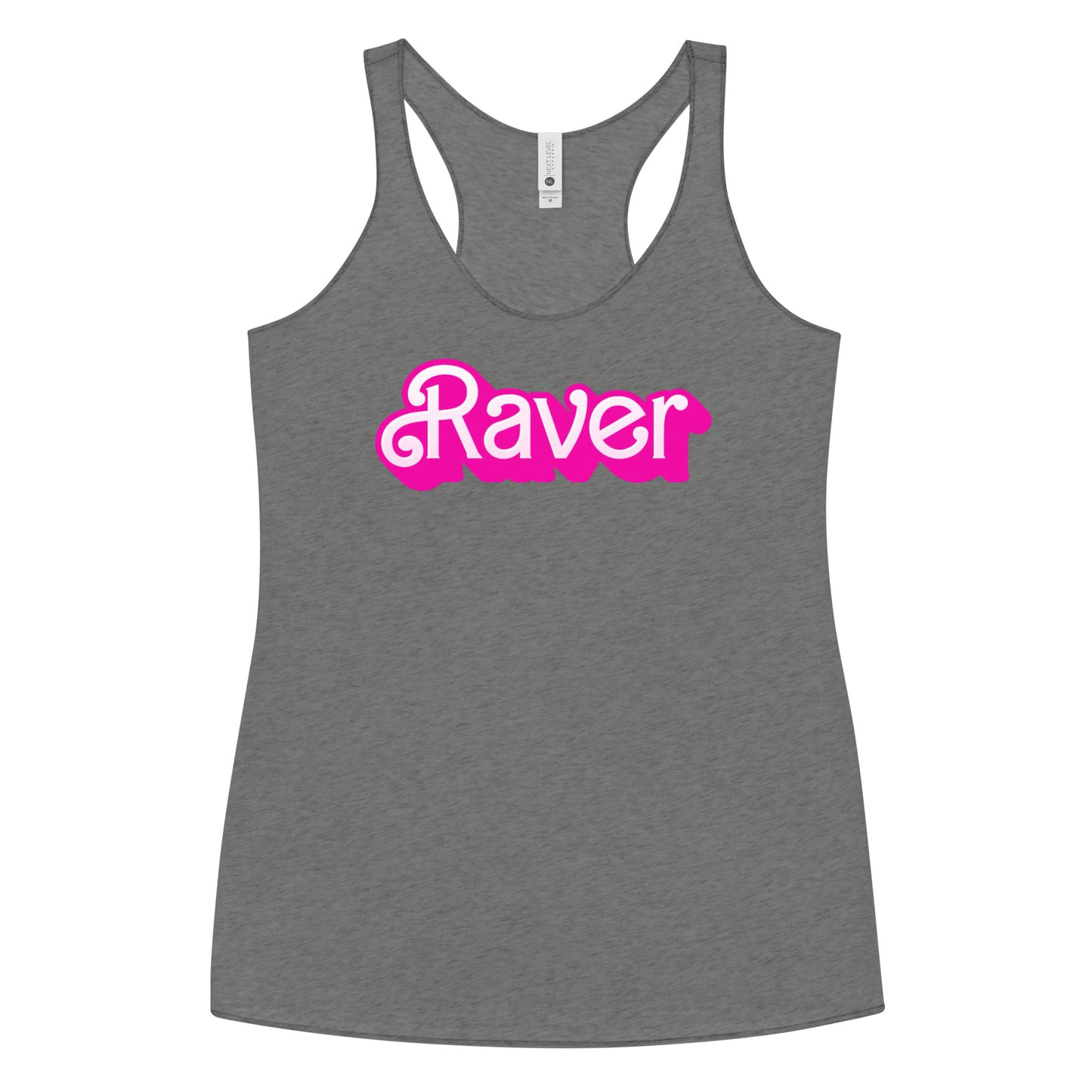 Raver Dolly Font Women's Racerback Tank